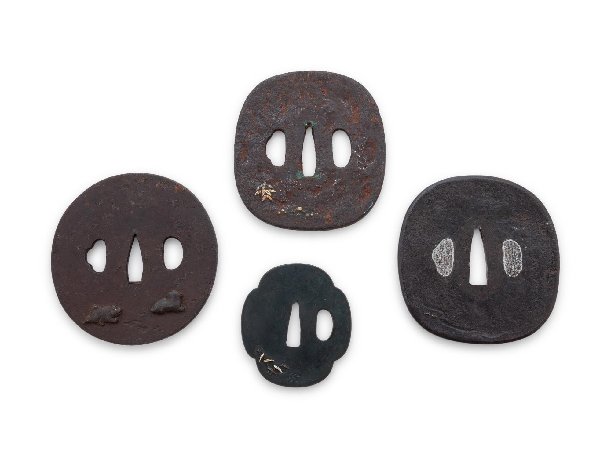 Four Inlaid Tsuba