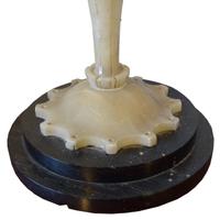 An Alabaster Table Lamp 10" W x 10" D x 21" H — United States, Early 20th Century