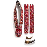 Metis Cree Shot Pouch, with Powder Horns