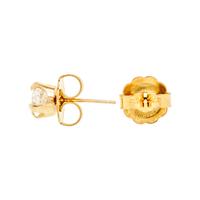 COLLECTION OF YELLOW GOLD AND DIAMOND STUD EARRINGS