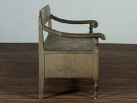 A Swedish-American Green Painted Pine Country Tavern Bench and Trundle Bed