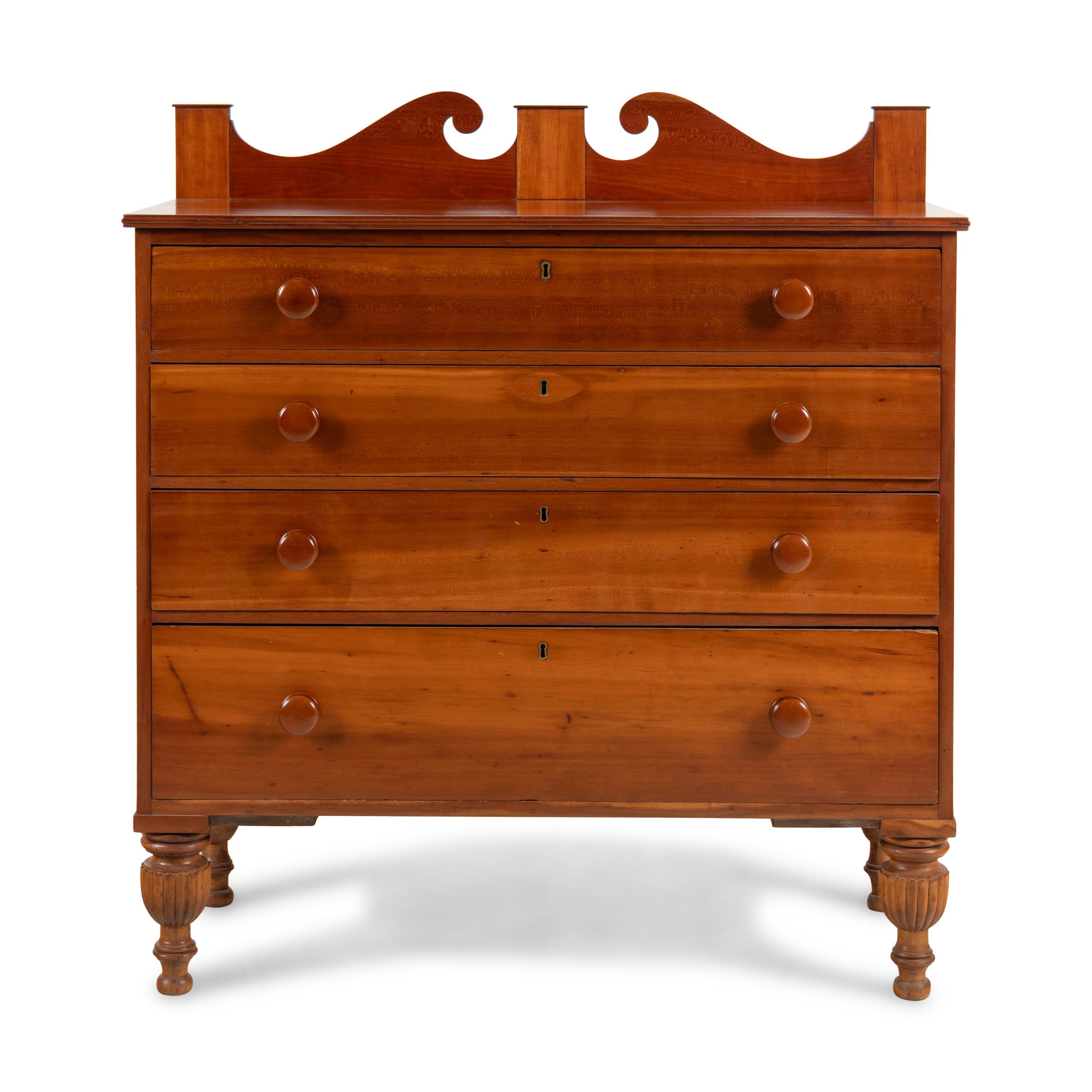 An American Cherrywood Chest of Drawers