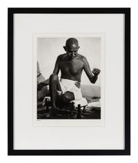 Gandhi Spinning Thread, 1946; printed 2010