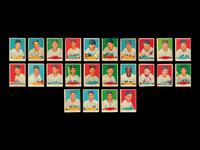A Collection of 24 1954 Red Heart Baseball Cards Including Multiple Hall of Famers