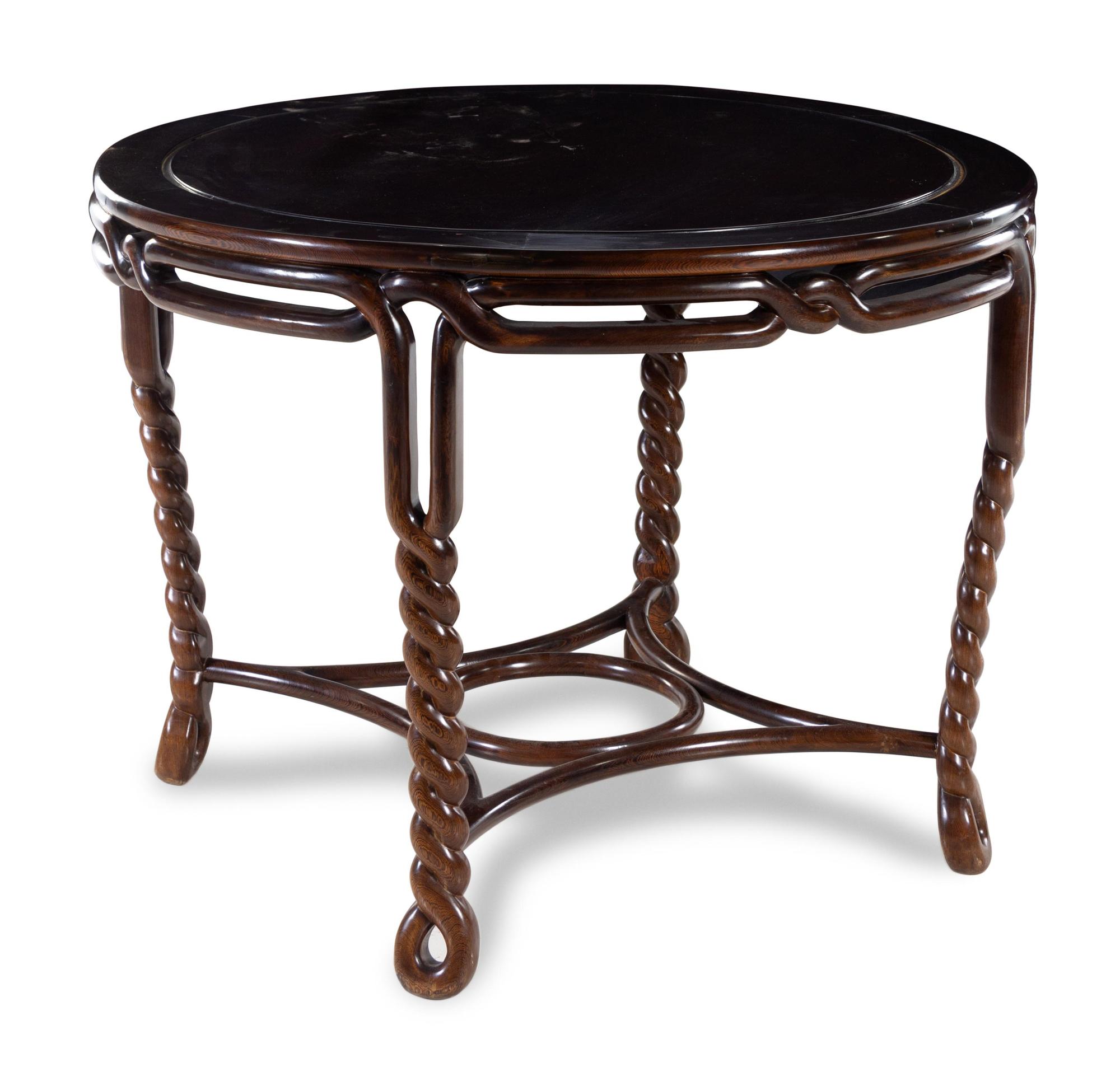 A Chinese Export Hardwood Occasional Table