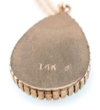 Southwestern 14K Gold and Morenci Turquoise Necklace