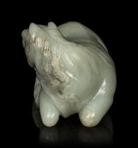 A Chinese Celadon Jade Horse