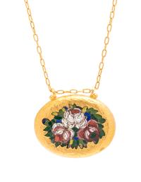 GURHAN, HIGH KARAT GOLD AND MICROMOSAIC PENDANT/NECKLACE