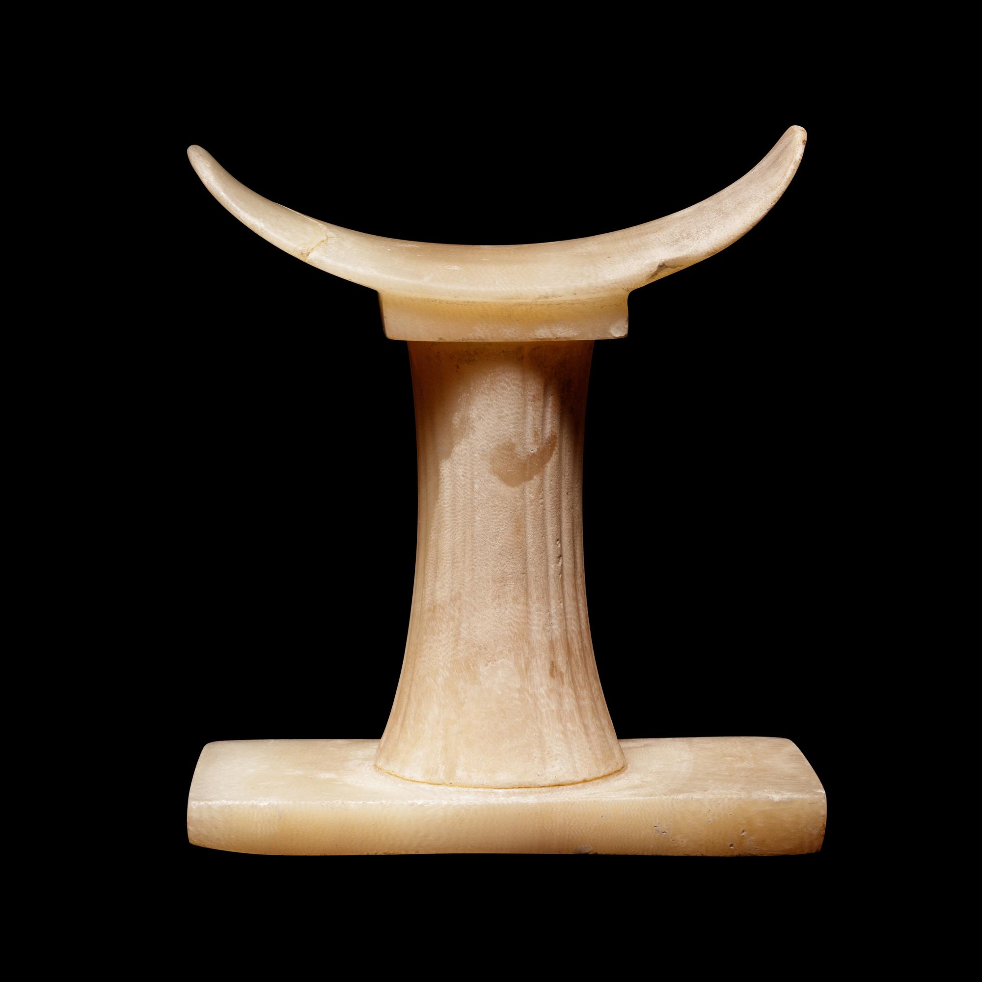An Egyptian Alabaster Headrest