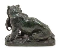 Lion with a Cub in Mouth , late 19th Century