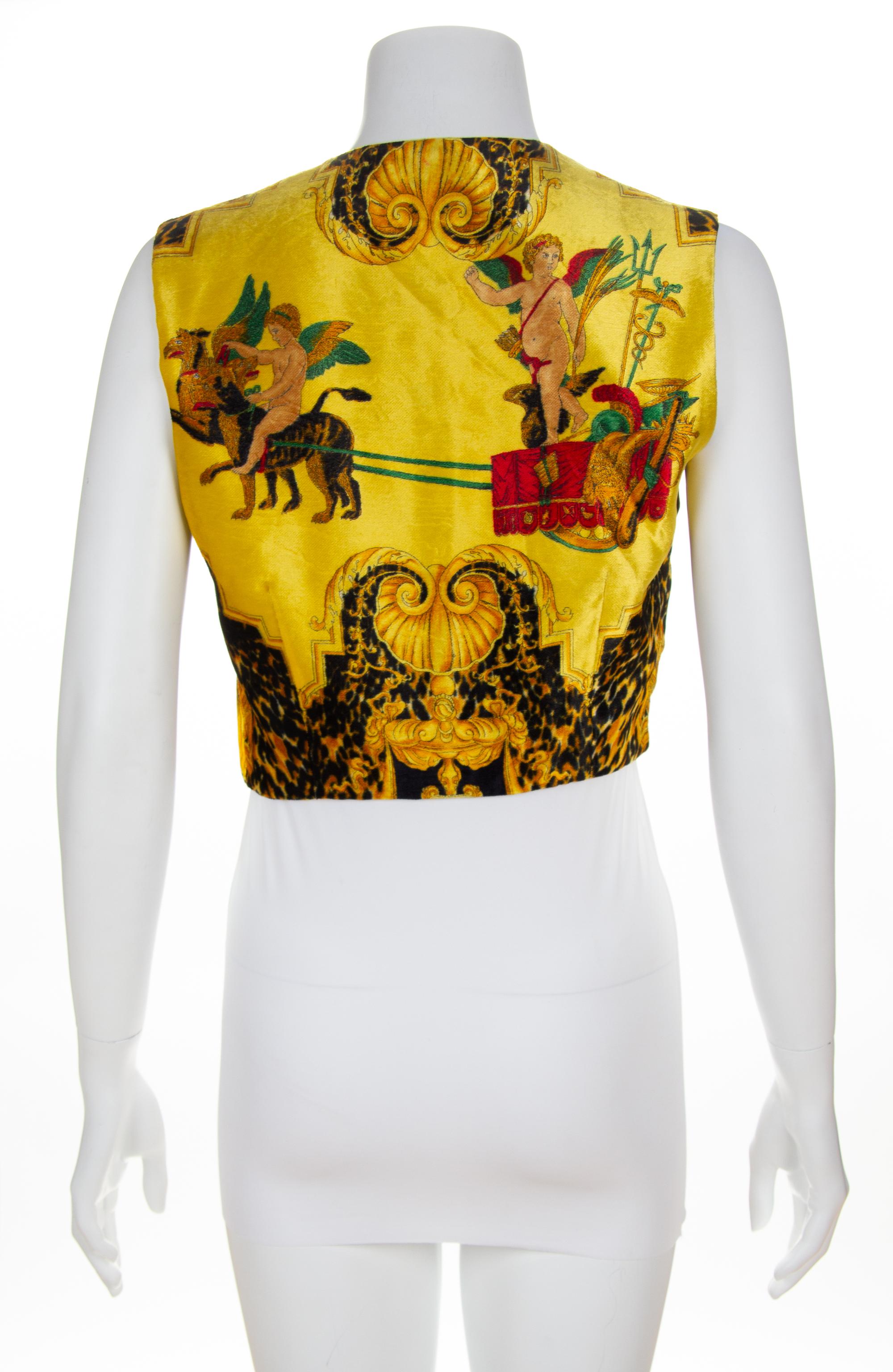 A Gianni Versace Velvet Vest, Size 38.