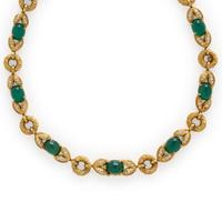 Van Cleef & Arpels, Yellow Gold, Chalcedony, and Diamond Convertible Necklace