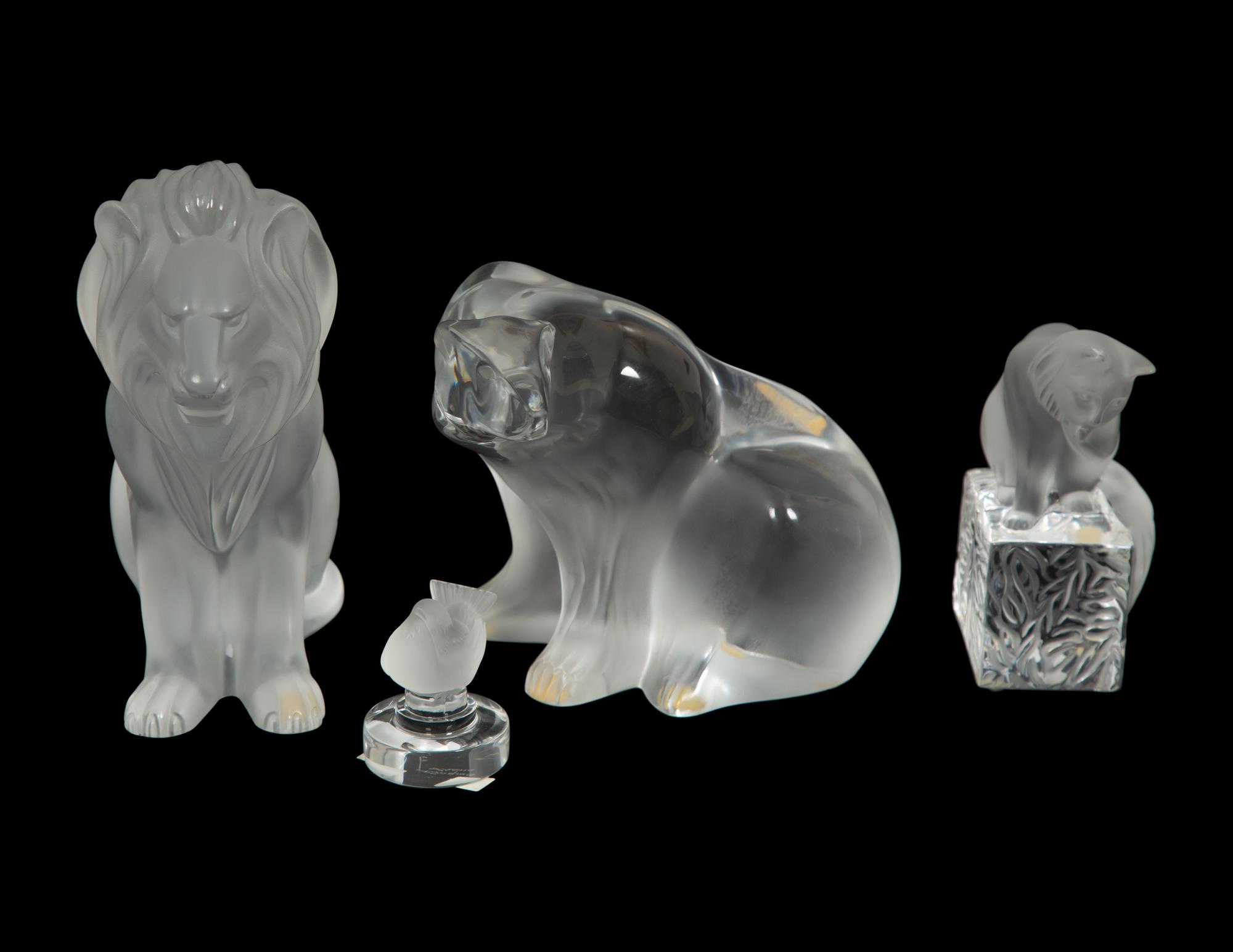 A Collection of Lalique Animal Figures