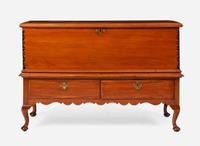 A Queen Anne cedar blanket chest-on-stand, Bermuda, 18th century