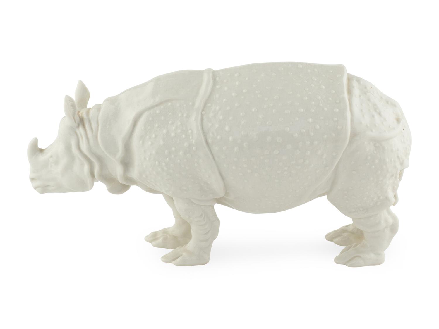 A Nymphenburg Porcelain Clara Rhinoceros