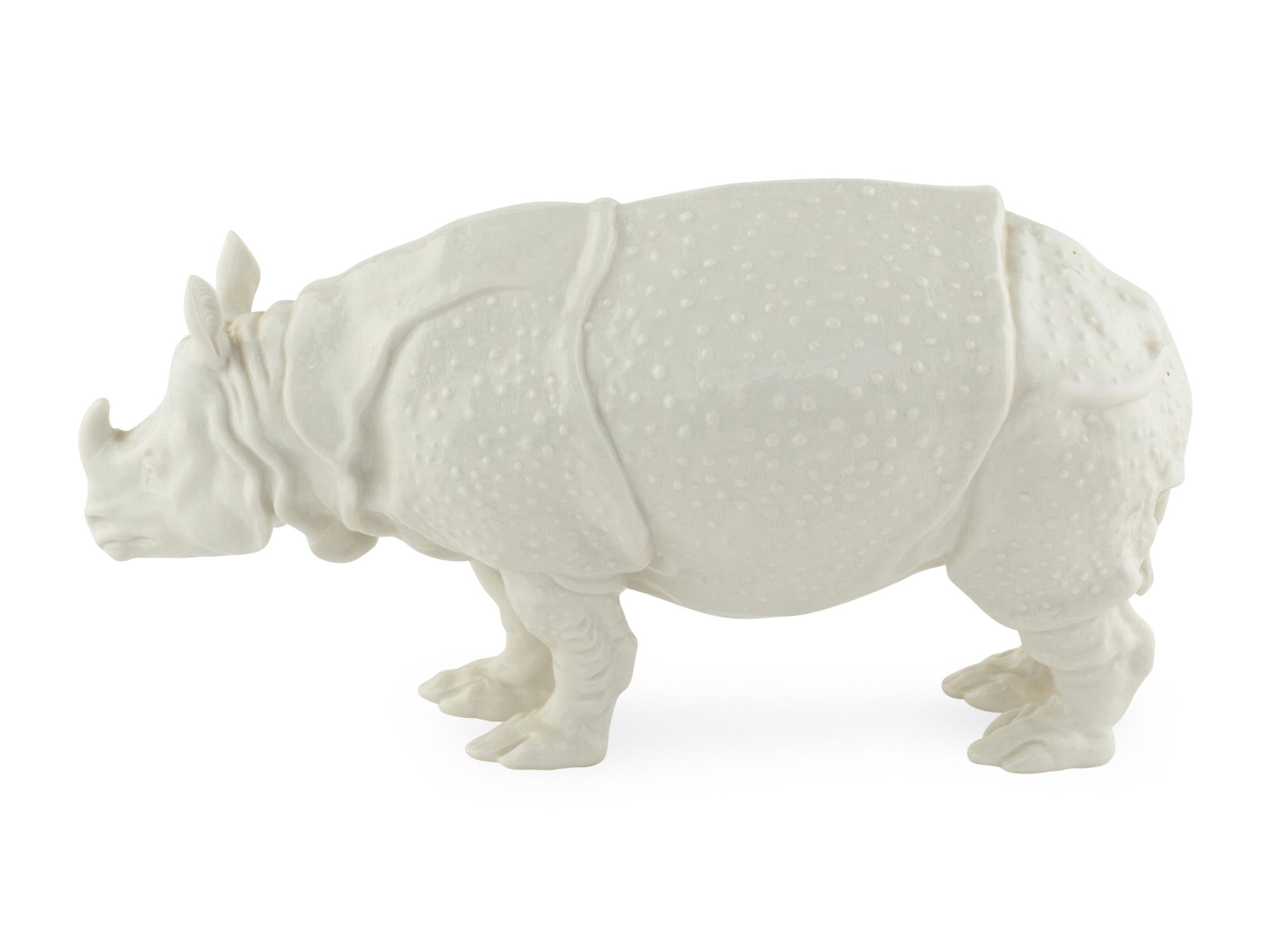 A Nymphenburg Porcelain Clara Rhinoceros