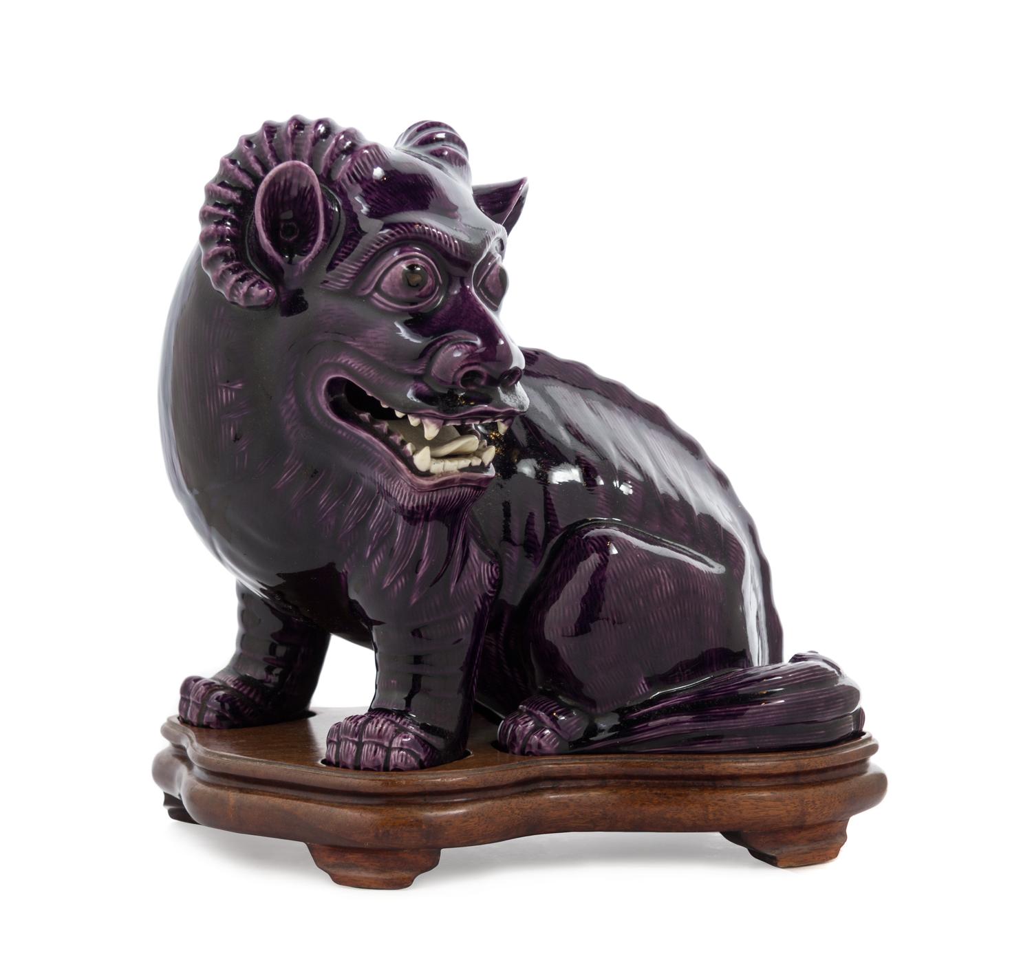 A Large Chinese Porcelain Figure of Ram KANGXI PERIOD OR LATER Height of figure 9 1/2 inches. — KANGXI PERIOD OR LATER