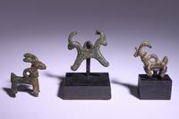 Three Near Eastern Bronze Ibexes
