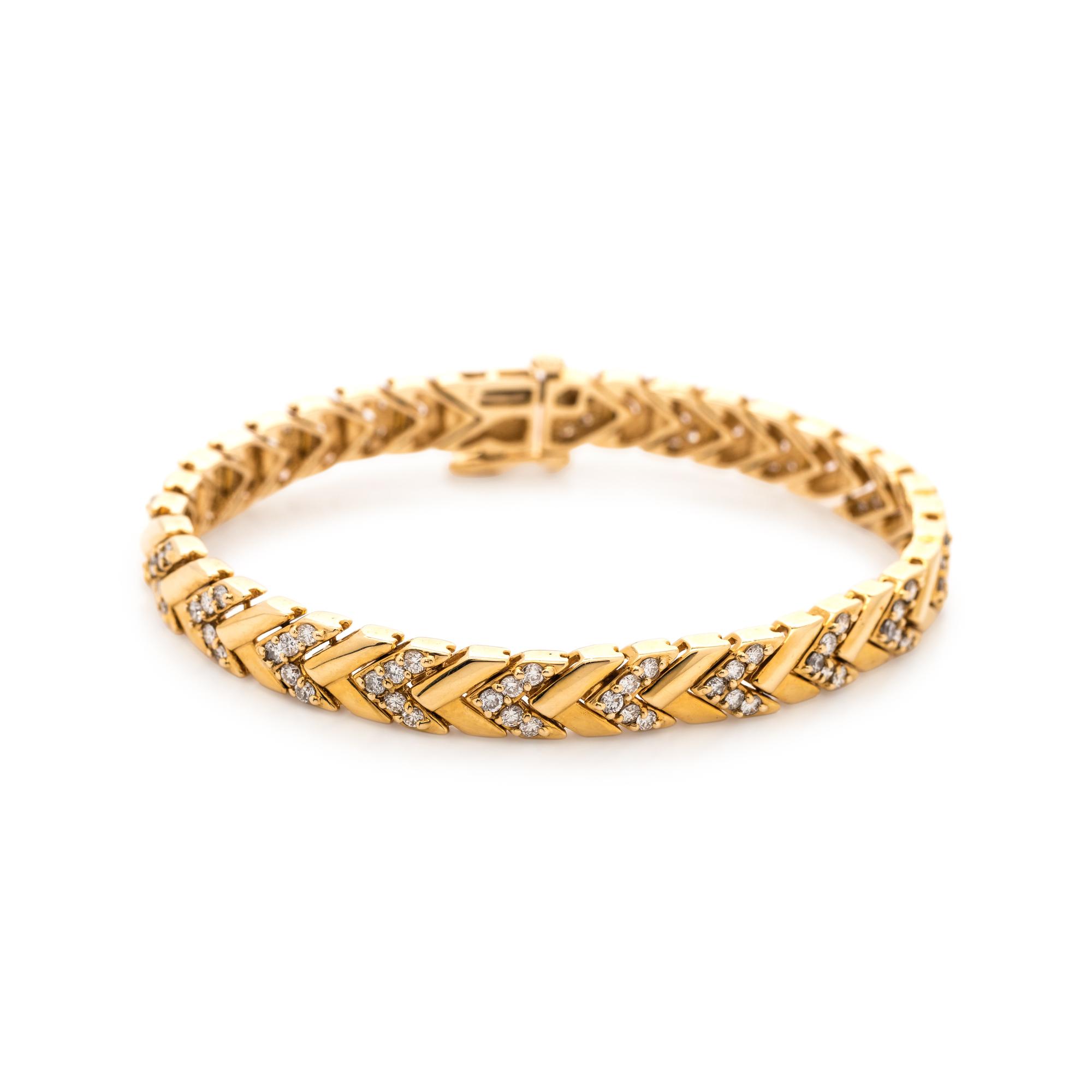 YELLOW GOLD AND DIAMOND BRACELET