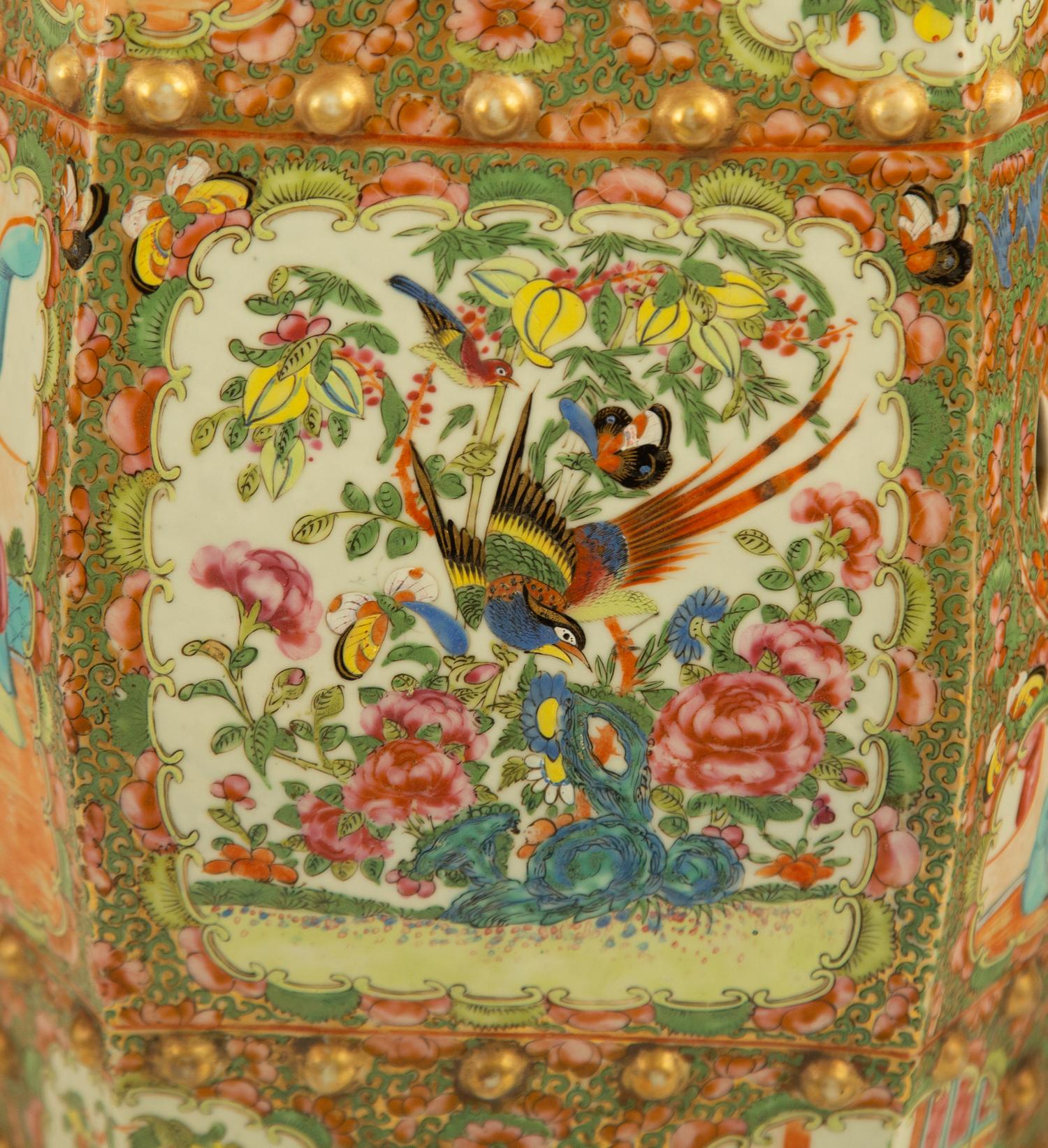 Two Chinese Rose Medallion Porcelain Garden Seats