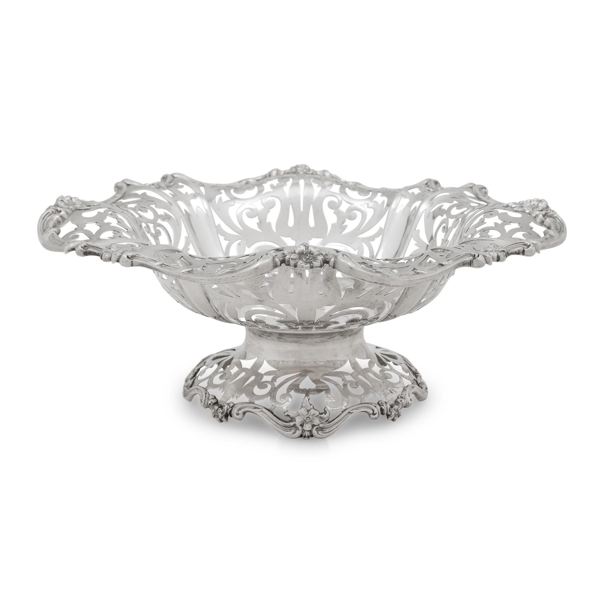 An American Silver Reticulated Dish