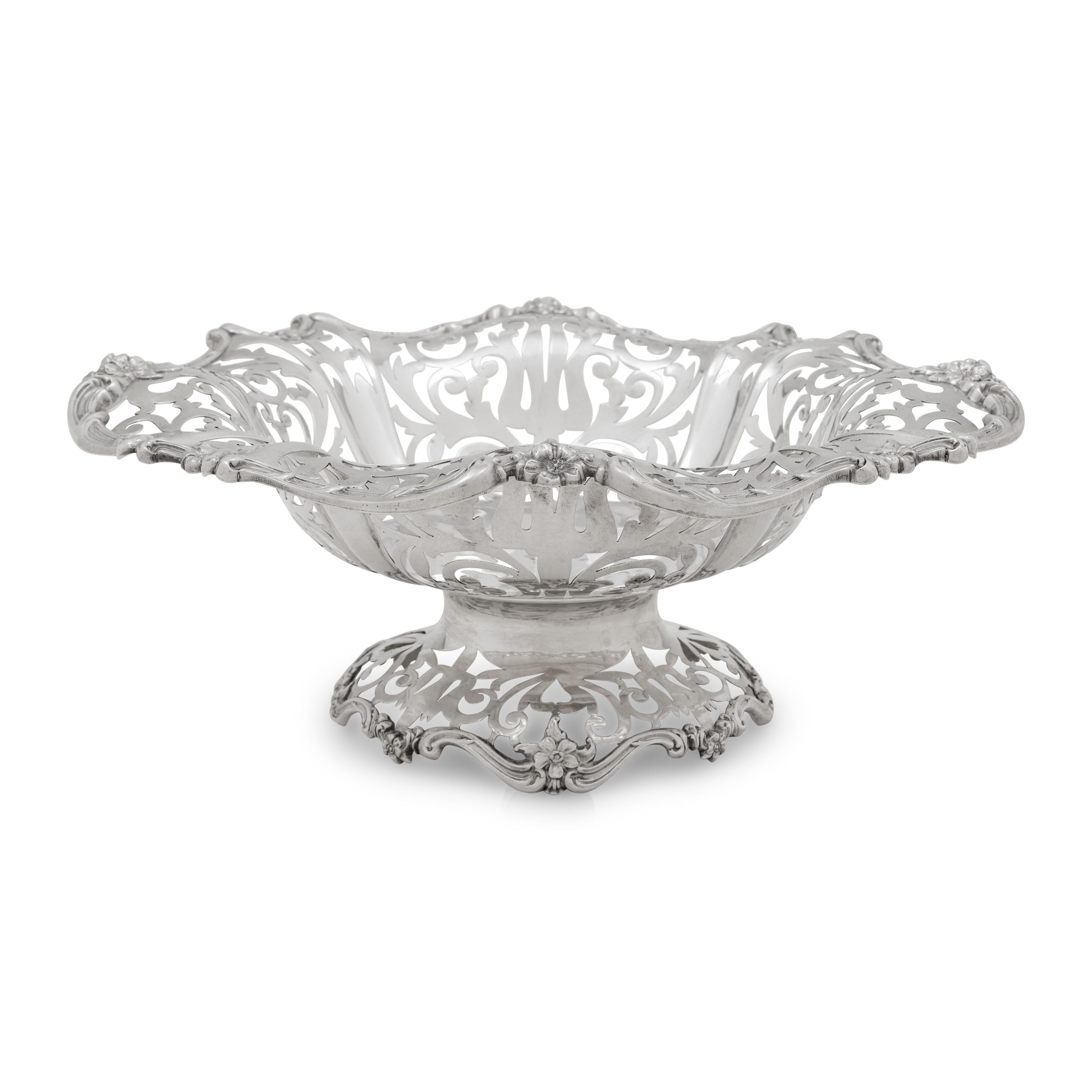 An American Silver Reticulated Dish