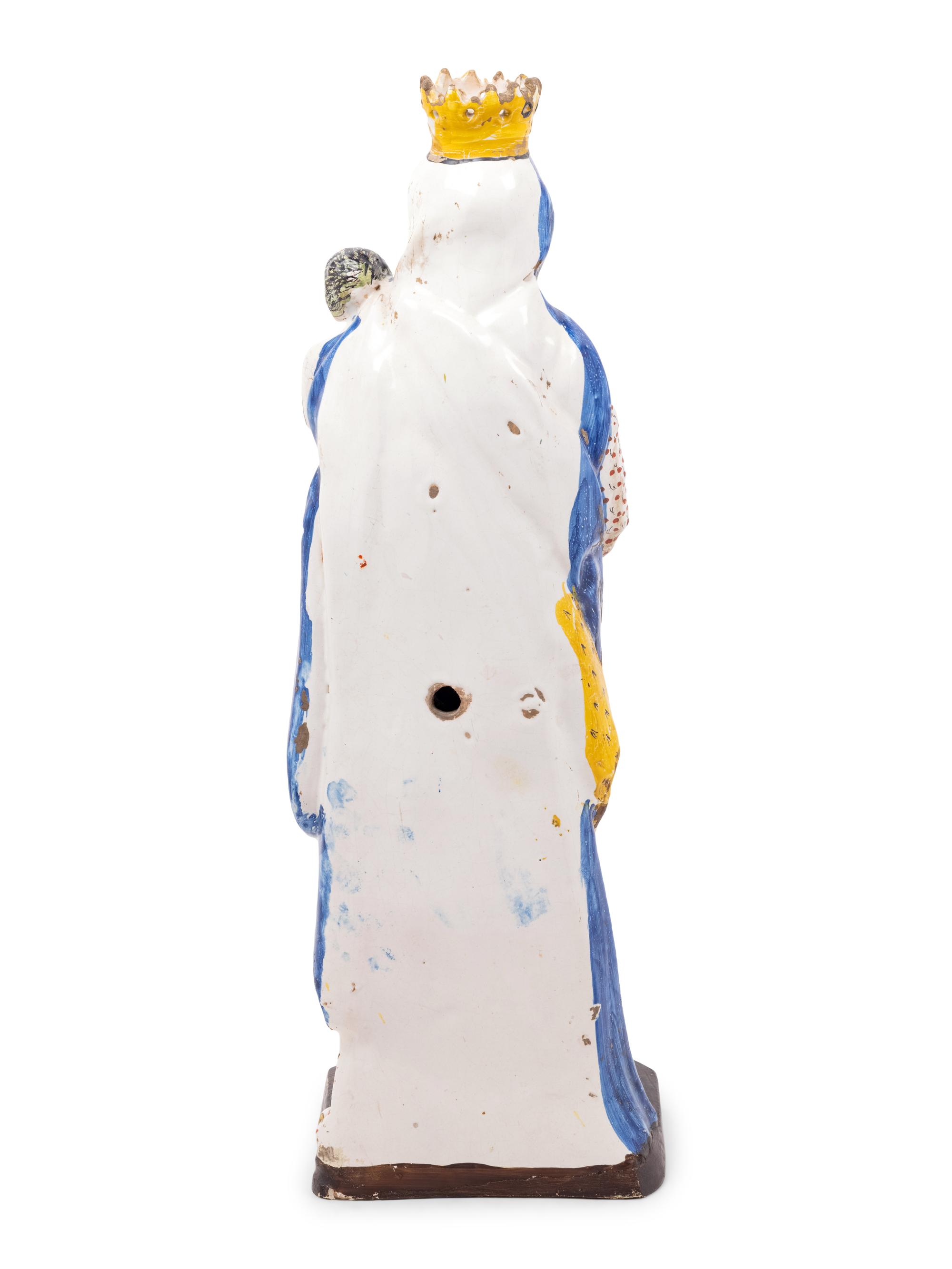 An Italian Faïence Figure of the Madonna and Child