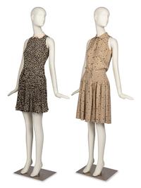Two Designer Dresses, One Geoffrey Beene and One Valentino, 1980-90s