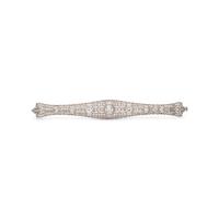 ANTIQUE, PLATINUM AND DIAMOND BROOCH