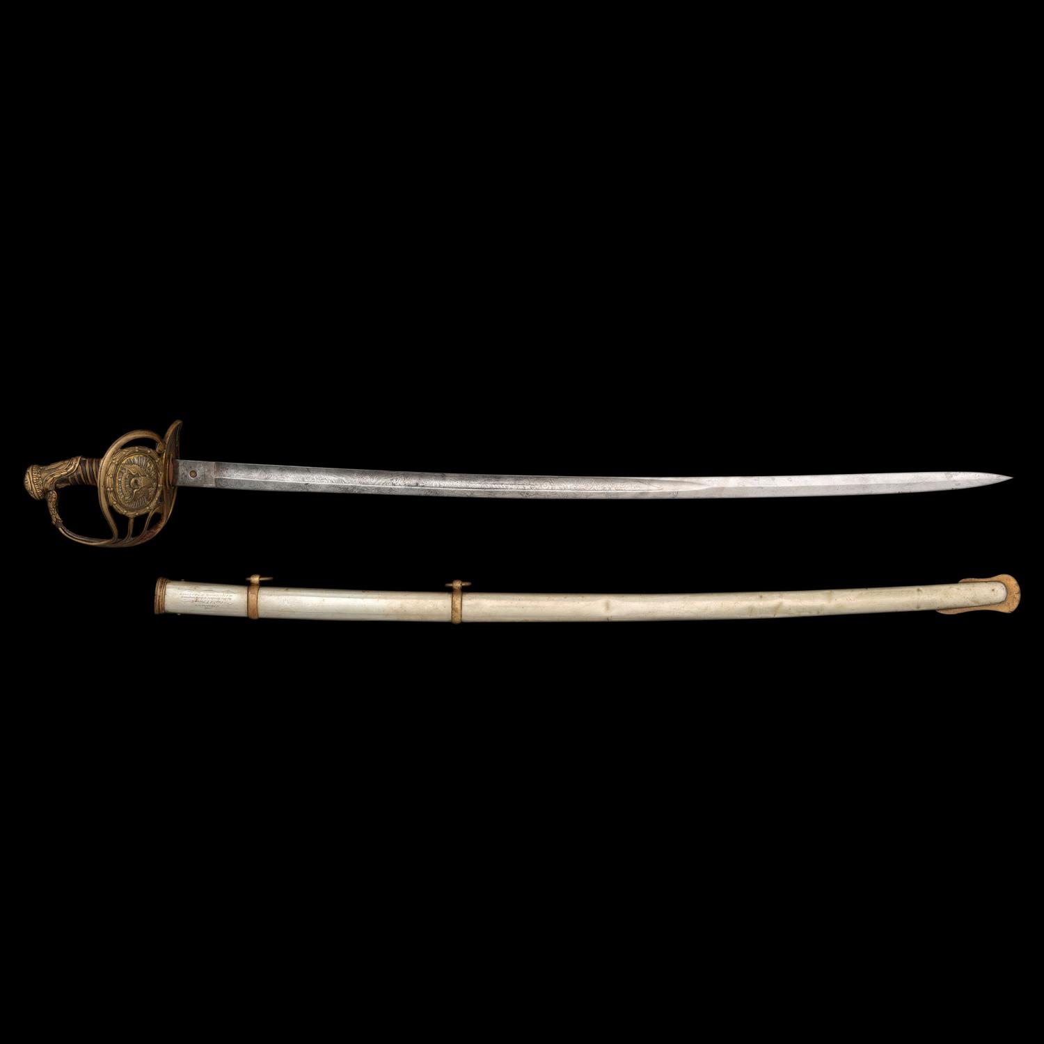 Cent Guard Style Presentation Sword of Capt. A.T. Farwell 179th NY Infantry, KIA at The Crater and the Sword Captured by Capt. J.B. Hughes, 11th AL Infantry