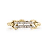 BICOLOR GOLD AND DIAMOND BUCKLE BRACELET