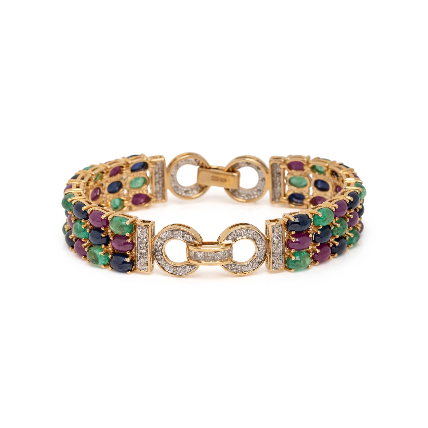 DIAMOND AND MULTIGEM BRACELET
