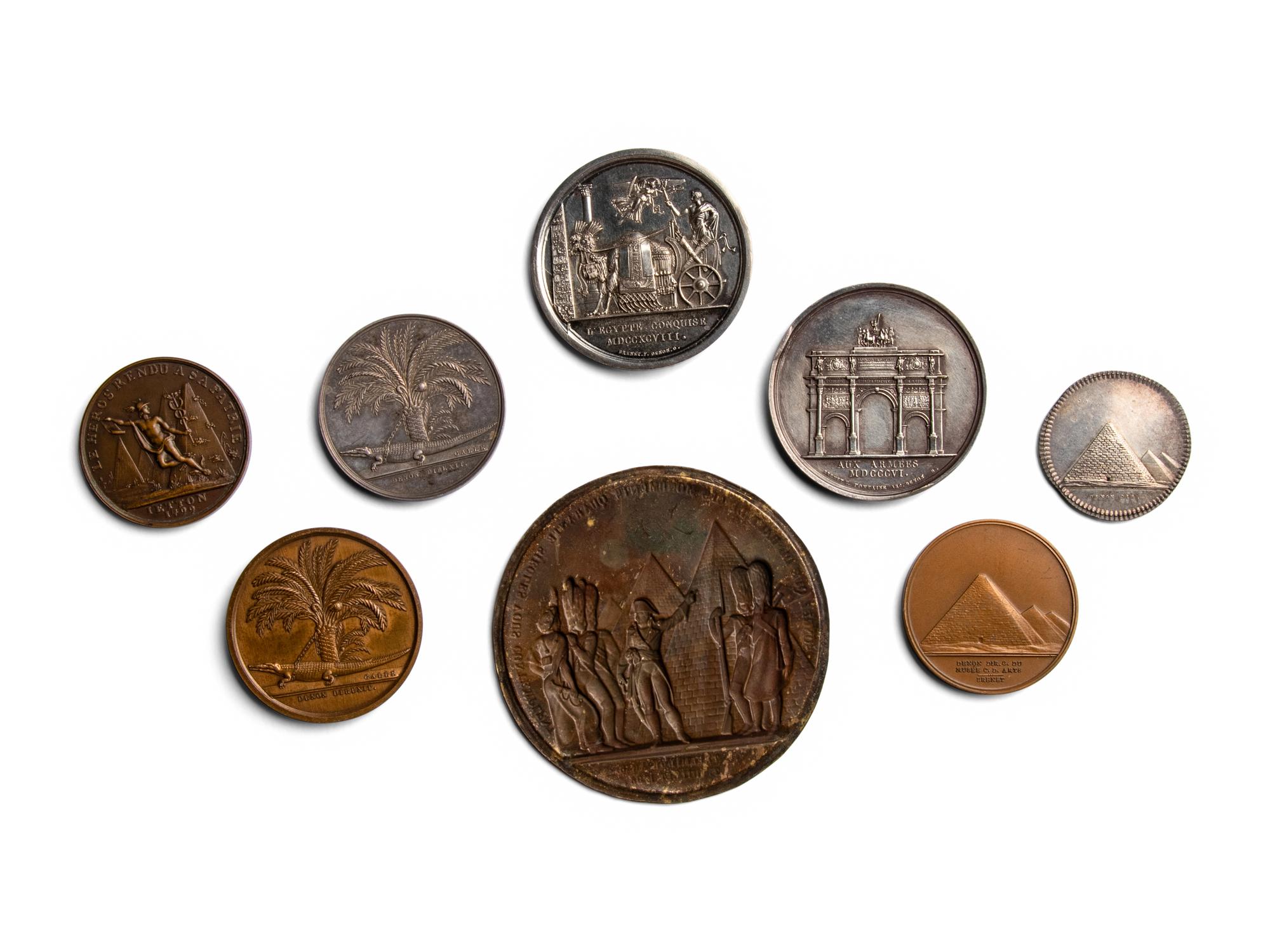 [EXONUMIA] Eight Commemorative Medallions Relating to Napoleon Bonaparte and the Egypt Campaign