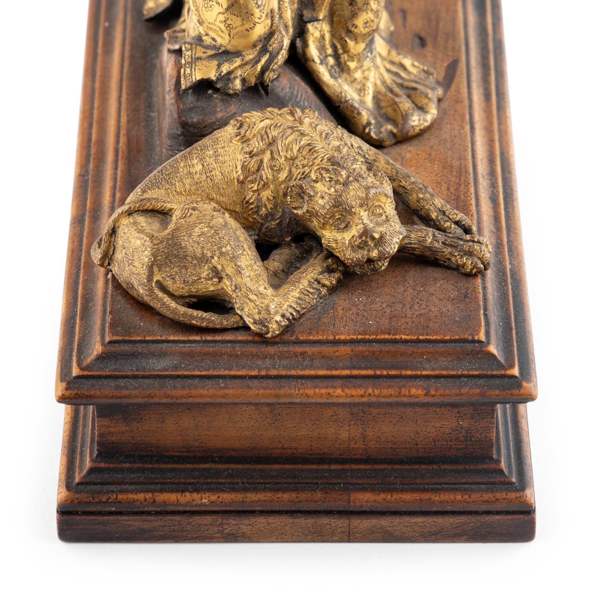 A Gilt-Bronze Group of St. Jerome
