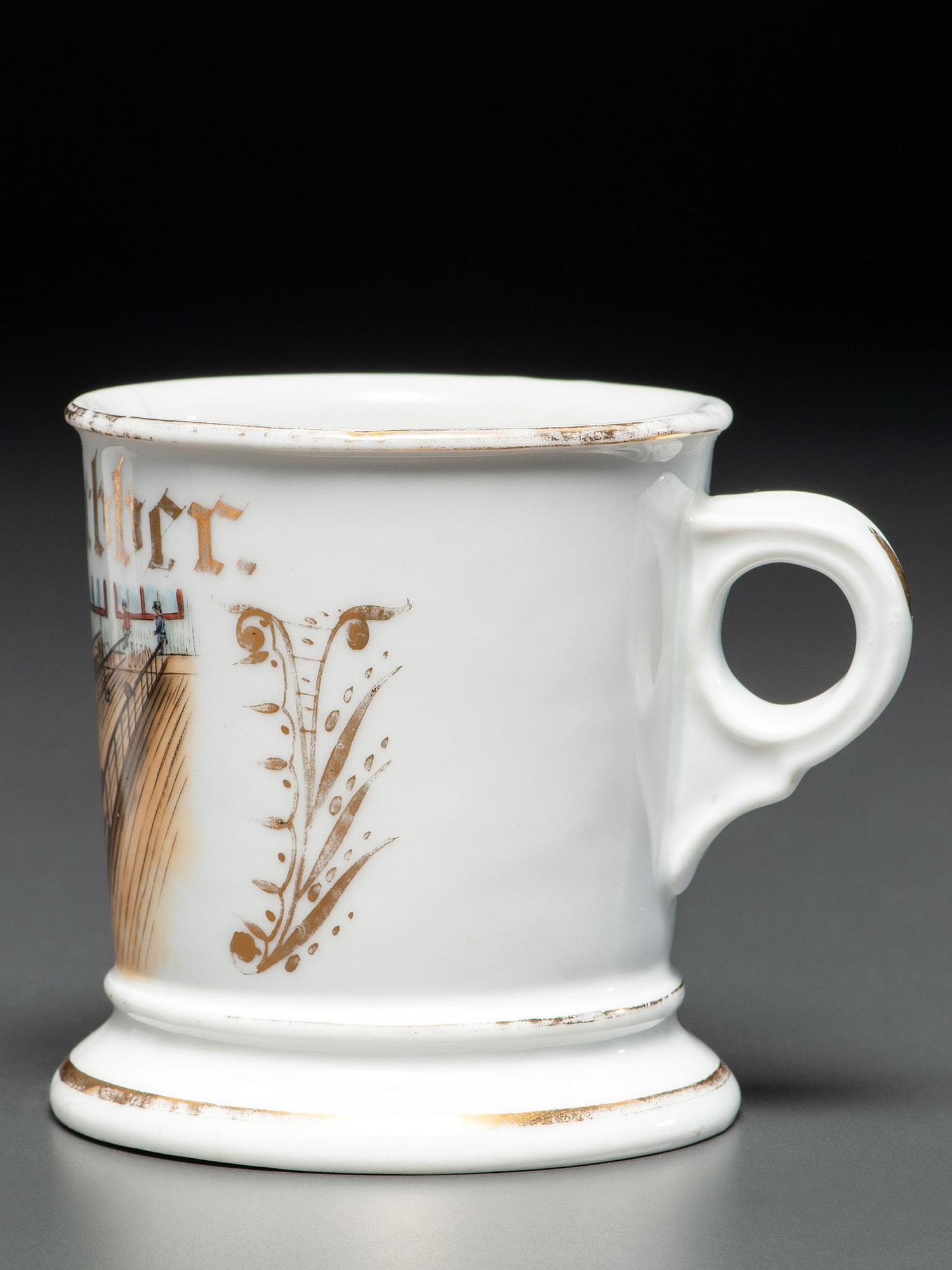 A Bowler's Porcelain Shaving Mug