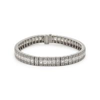 J.K. DAVISON, PLATINUM AND DIAMOND BRACELET