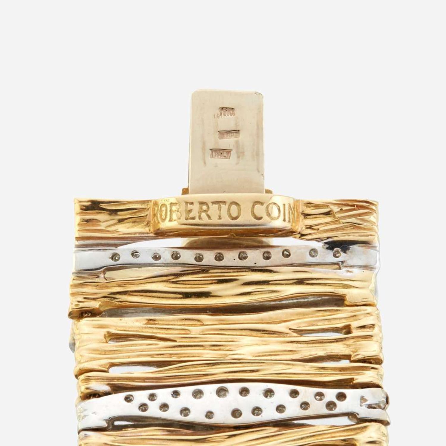 A bicolor gold and diamond bracelet, Roberto Coin