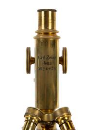 A Vintage Brass Microscope