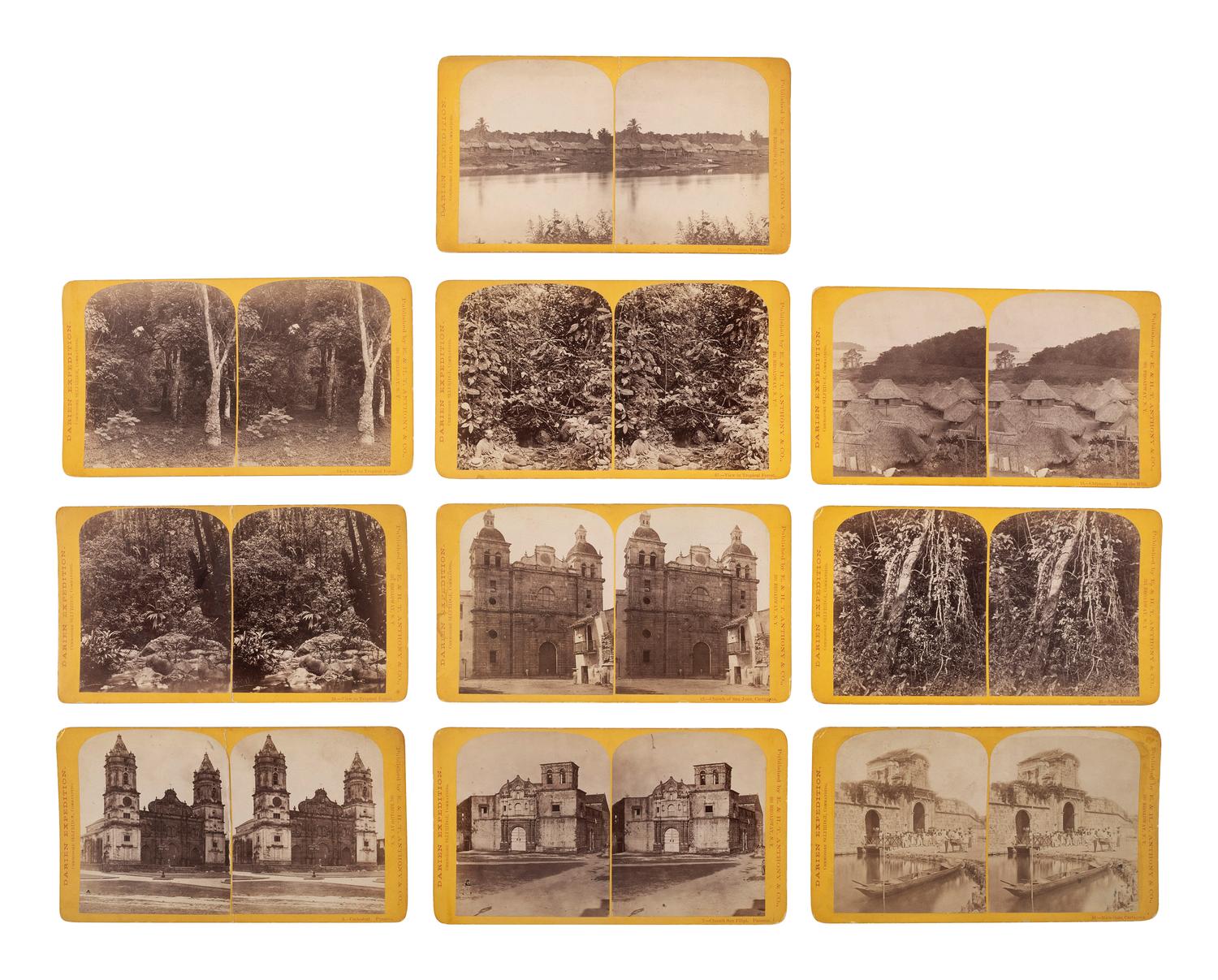 [WESTERN AMERICANA]. A group of 10 stereoviews documenting the Darien Expedition. New York: E. & H.T. Anthony, ca 1870-1871.