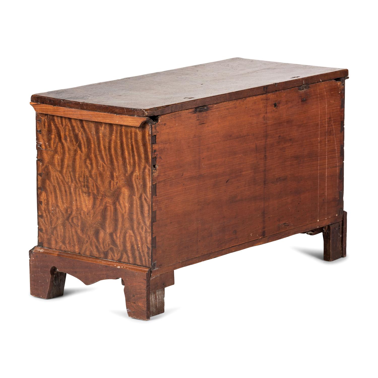 A Chippendale Tiger Maple Blanket Chest