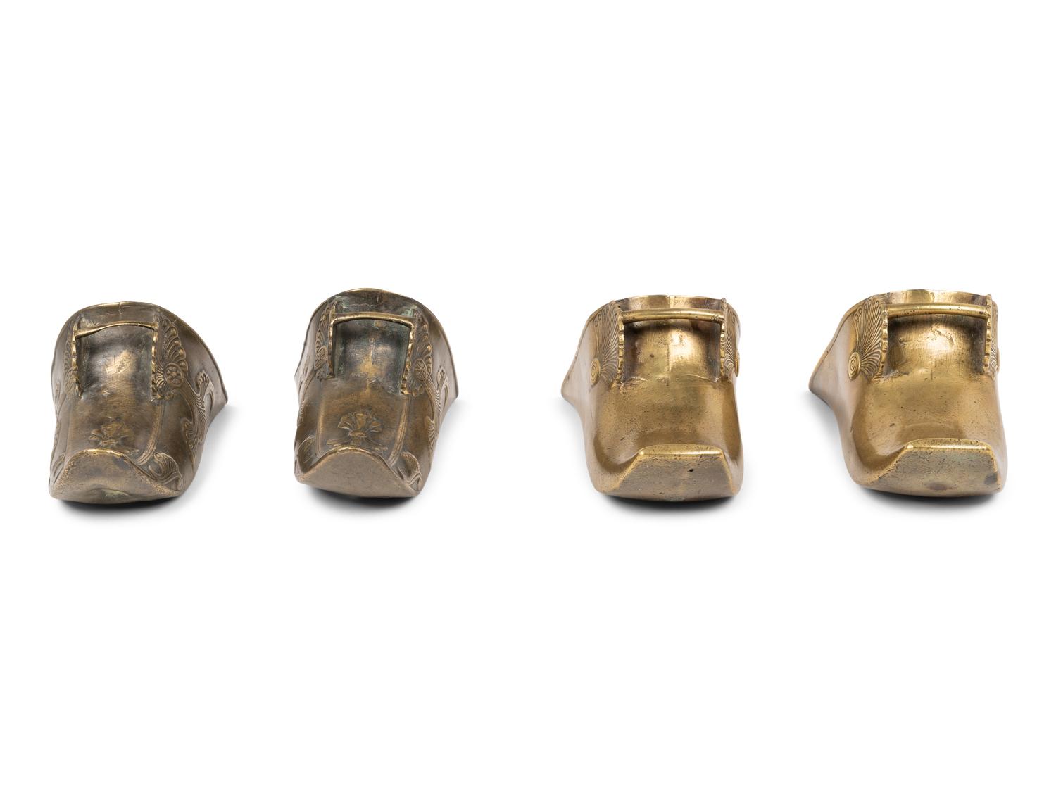 Two Pairs of Spanish Colonial Bronze Stirrups