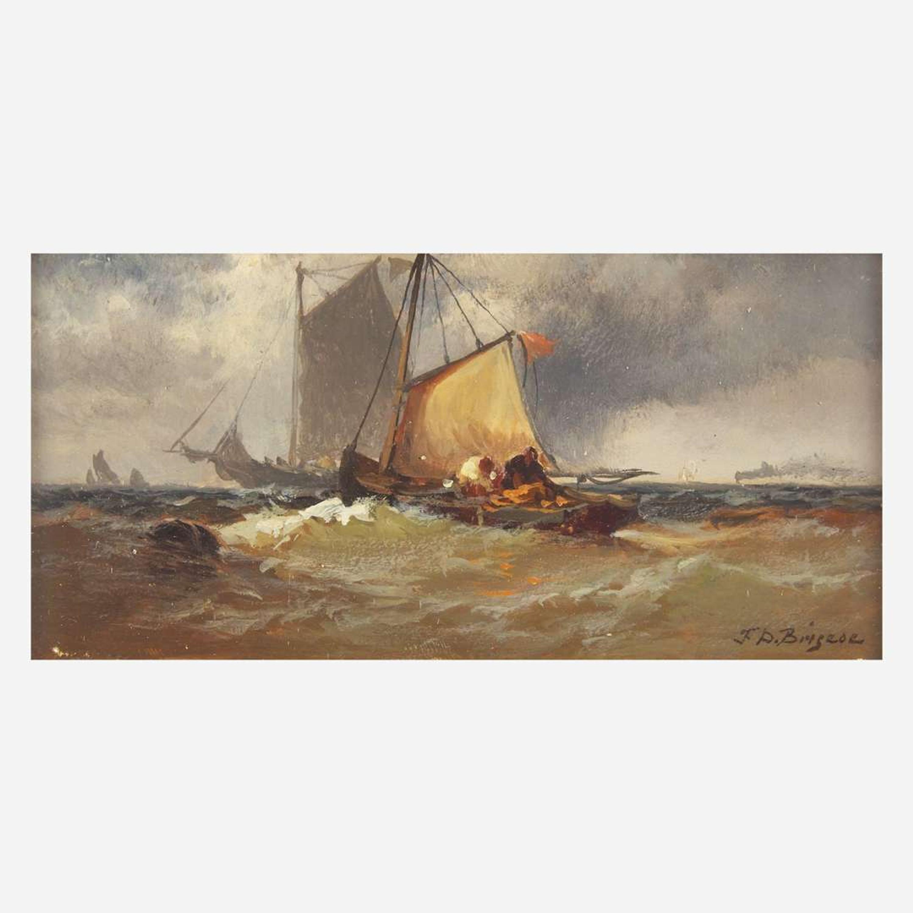 Franklin Dullin Briscoe (American, 1844-1903) Ships at Sea