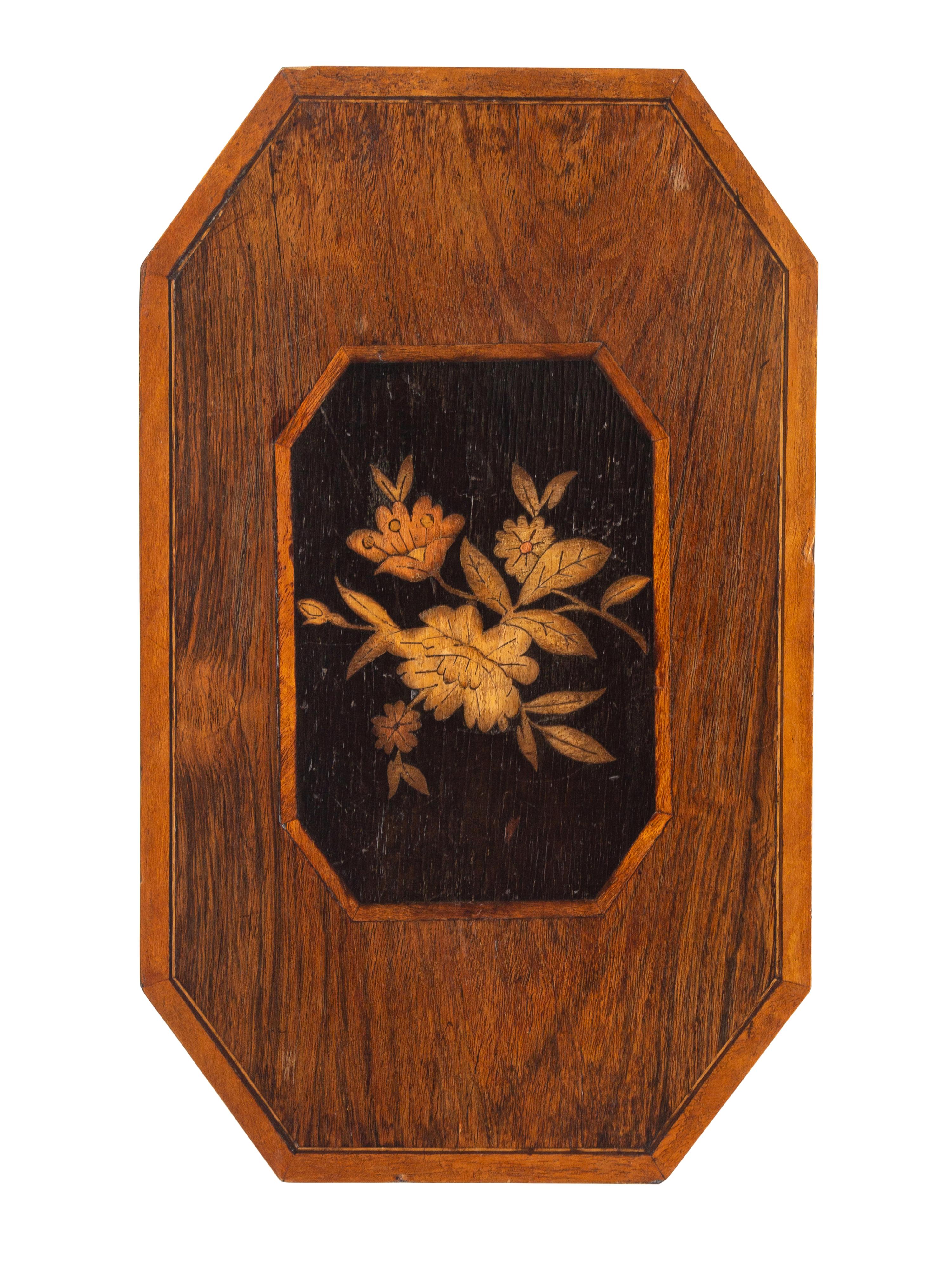 A Late George III Rosewood and Marquetry Occasional Table