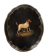 A Victorian Papier - Mâché Tilt-Top Table