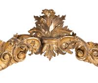 An Italian Rococo Giltwood Marble-Top Console Table