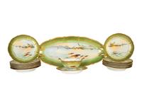 A Limoges Porcelain Fish Service