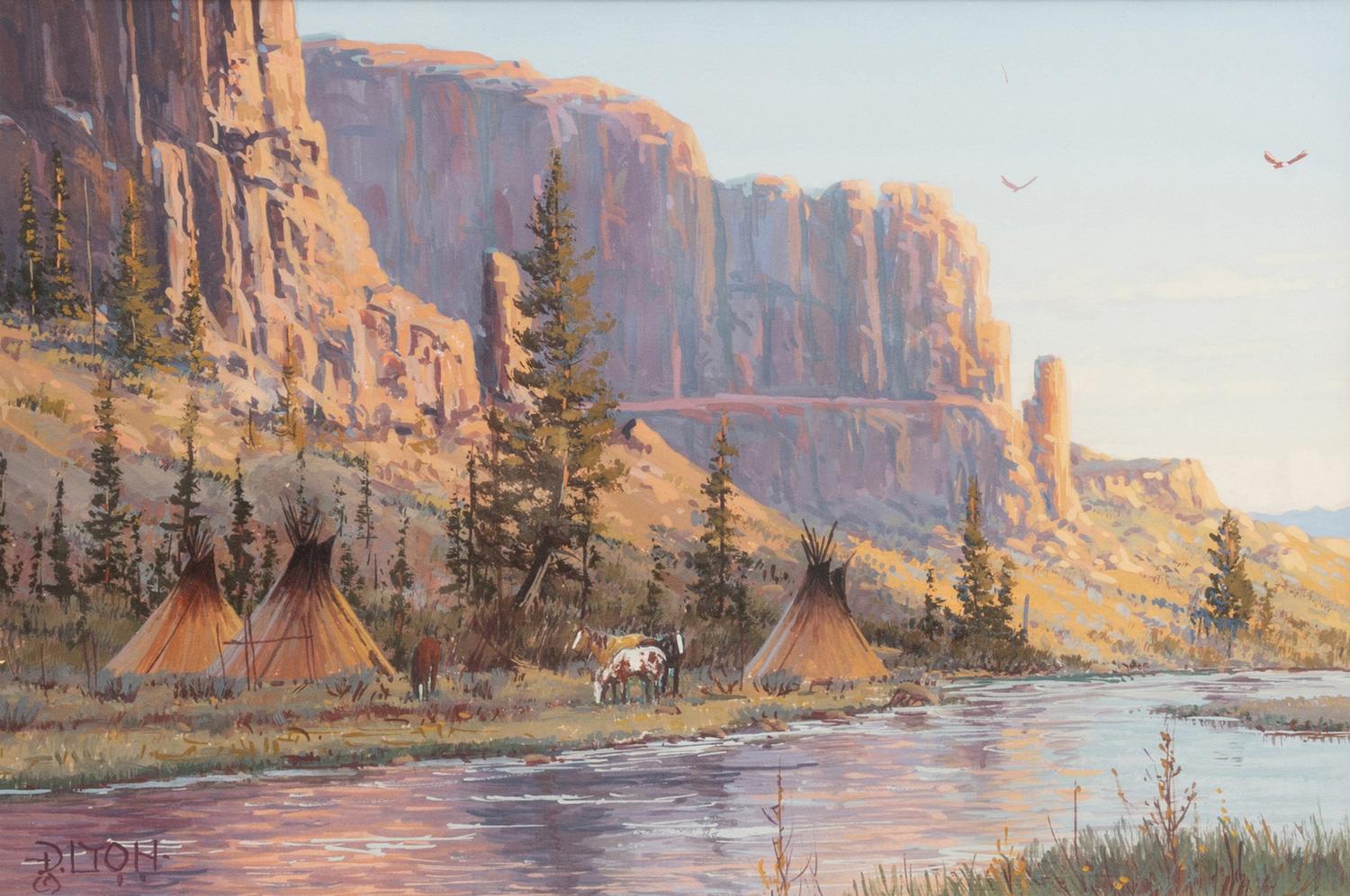 River Camp Scene