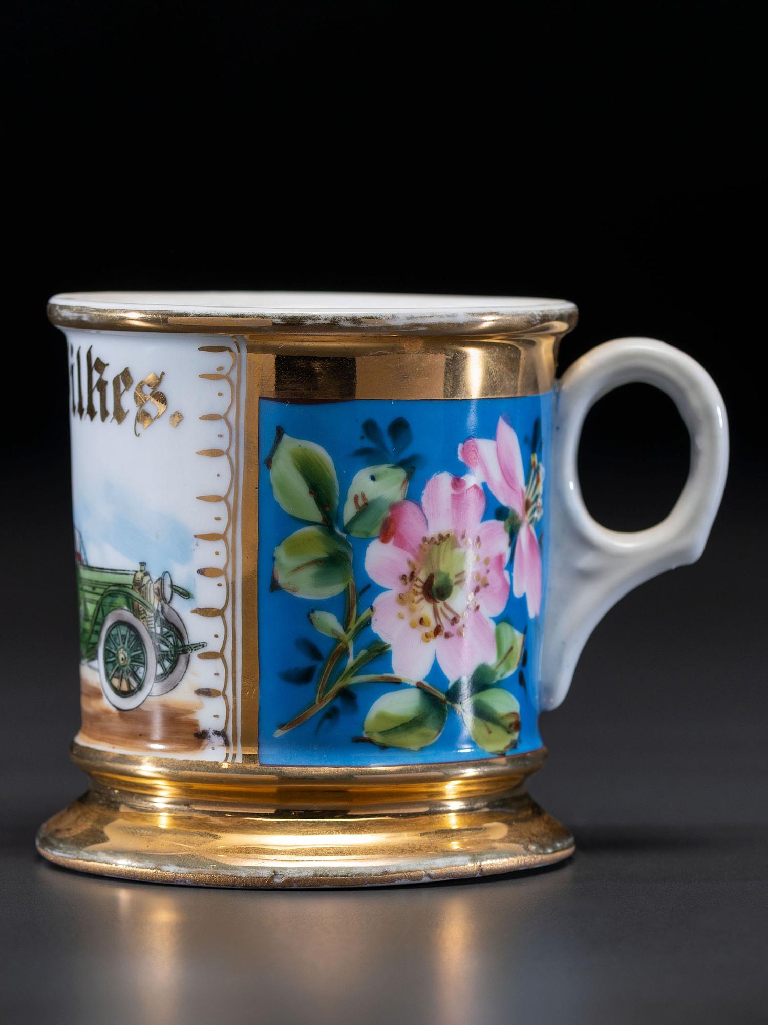 An Open Touring Car Porcelain Shaving Mug