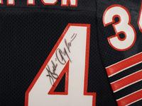 A Walter Payton Signed Autograph Chicago Bears Football Jersey Display (Beckett Authentication Services BAS Certified),