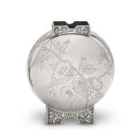 Aesthetic Movement sterling silver moon vase in the Japanesque manner Gorham Mfg. Co., Providence, RI, circa 1870